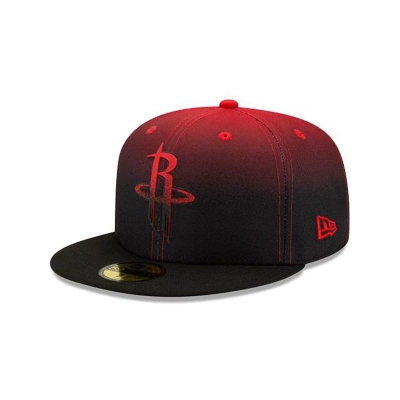 Houston Rockets Gorra | New Era NBA Back Half 59fifty Fitted Cap Mexico - Rojos